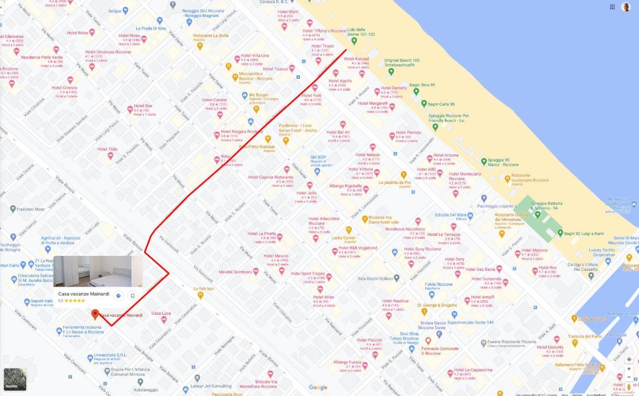 Casa Vacanze Mainardi Con Giardino Appartamento Riccione
